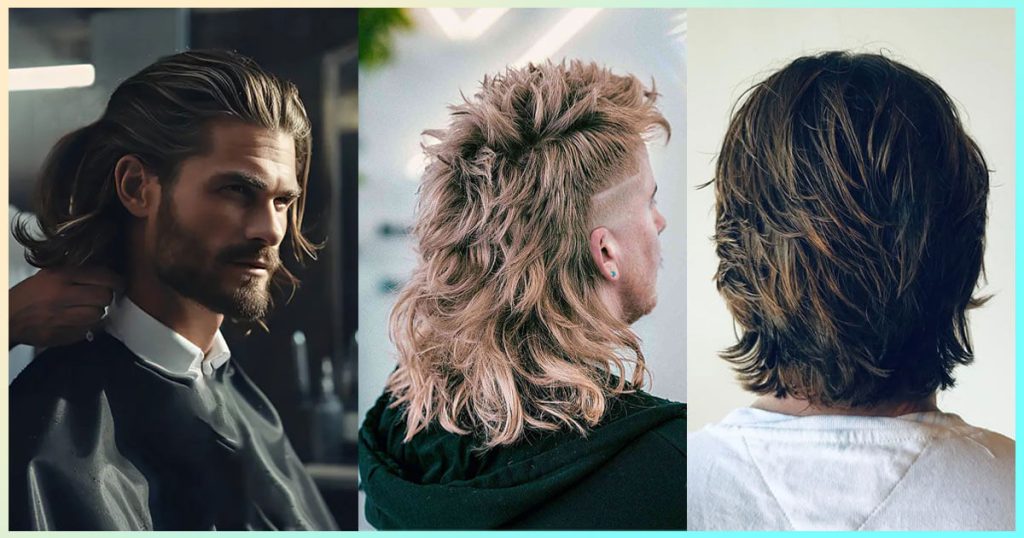 coupe de cheveux homme mi long en arrière