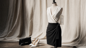 Robe blanche et noire : robe noir et blanc bicolore, studio urbain