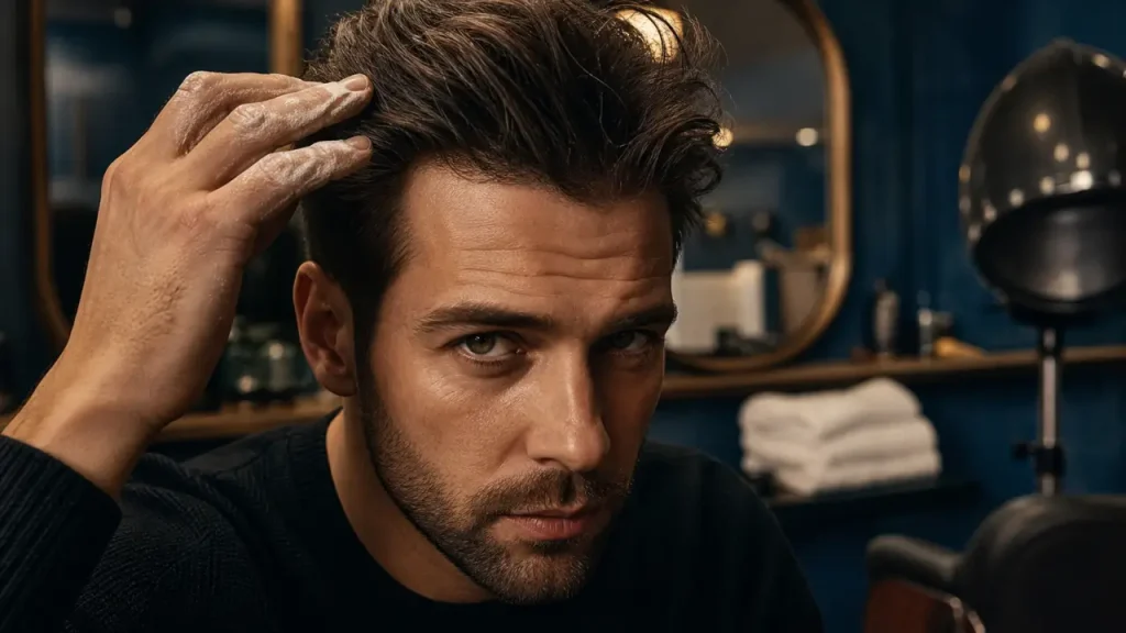 Cheveux fins homme coiffure : coupe courte et volume