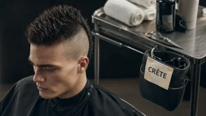 Coupe de cheveux crete : crête iroquoise en studio
