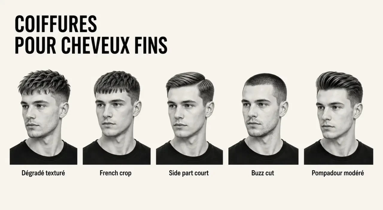Cheveux fins homme coiffure : cinq coupes adaptées en silhouettes éditoriales