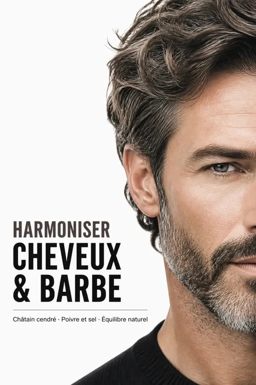 Teinture cheveux homme pour harmoniser les cheveux et la barbe avec un rendu discret