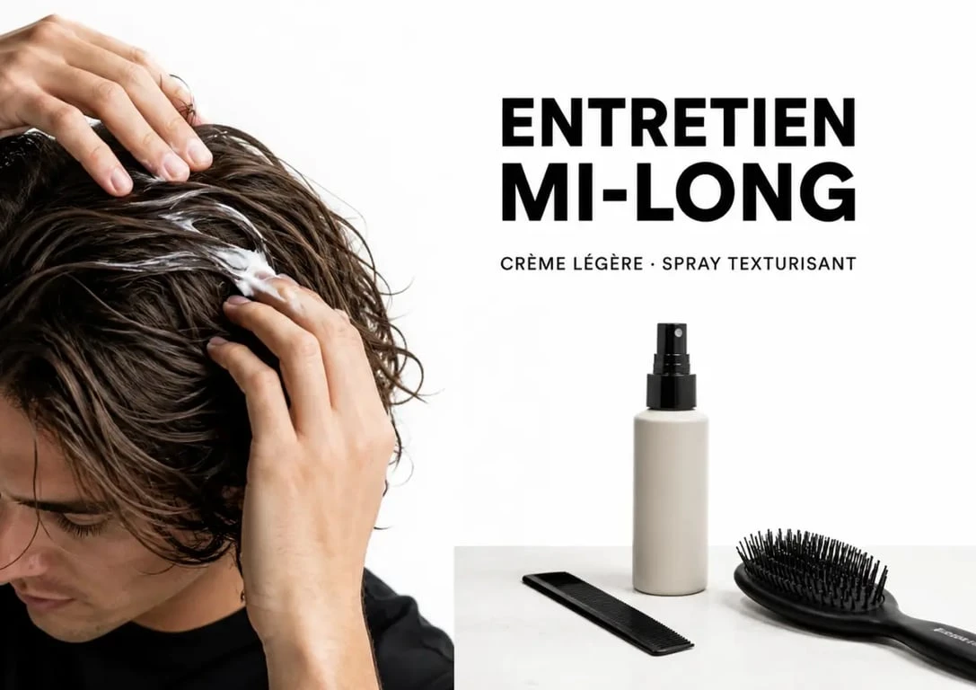 Coupe mi longs homme : entretien et coiffage au quotidien