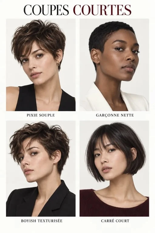 Coiffure courte femme : pixie, coupe garçonne, boyish et carré court