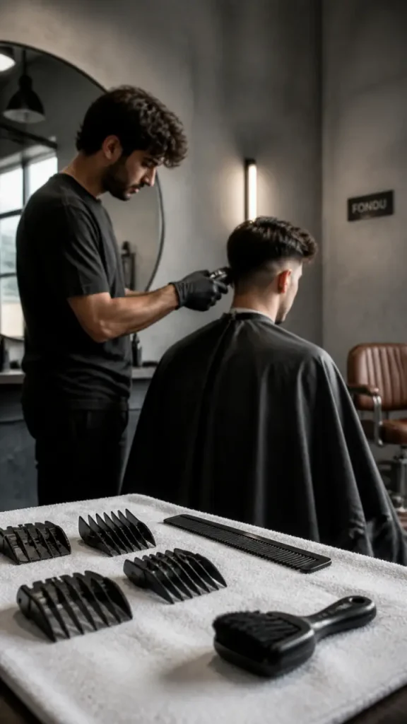 Fondu cheveux sur nuque, tondeuse