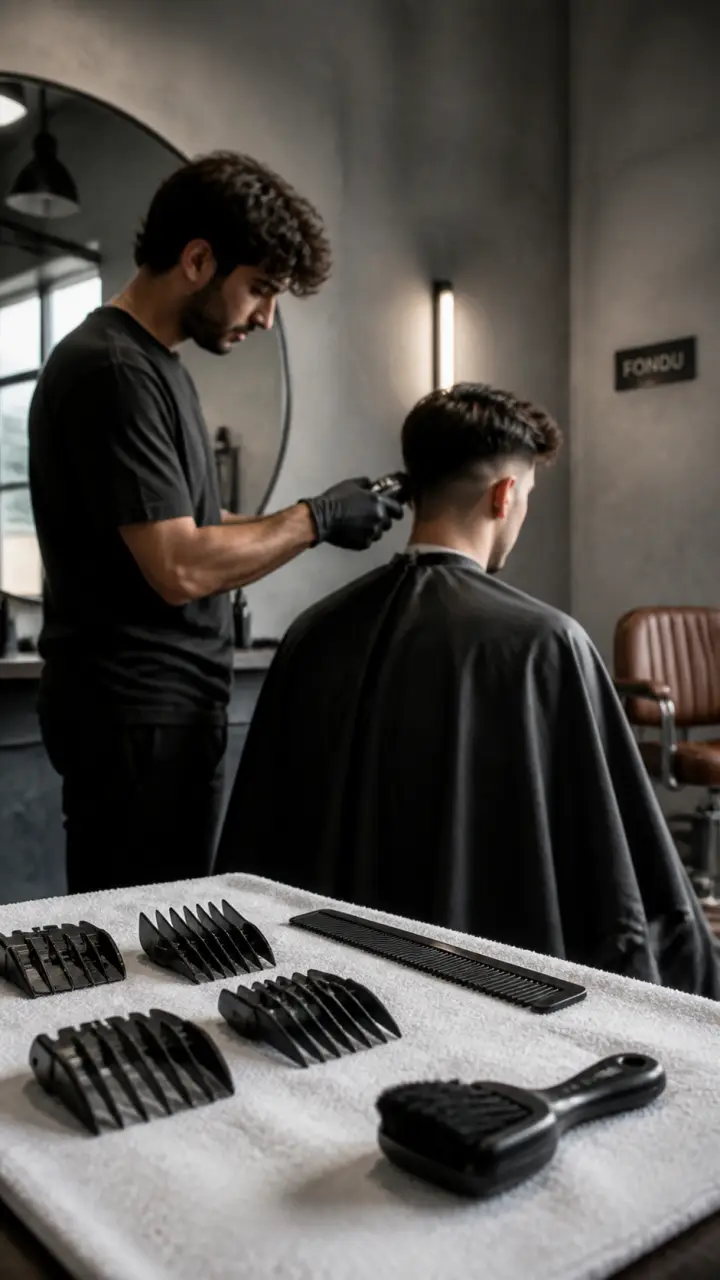 Fondu cheveux sur nuque, tondeuse