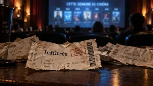 Sortie cinéma février 2026 : file de billets et écran de cinéma